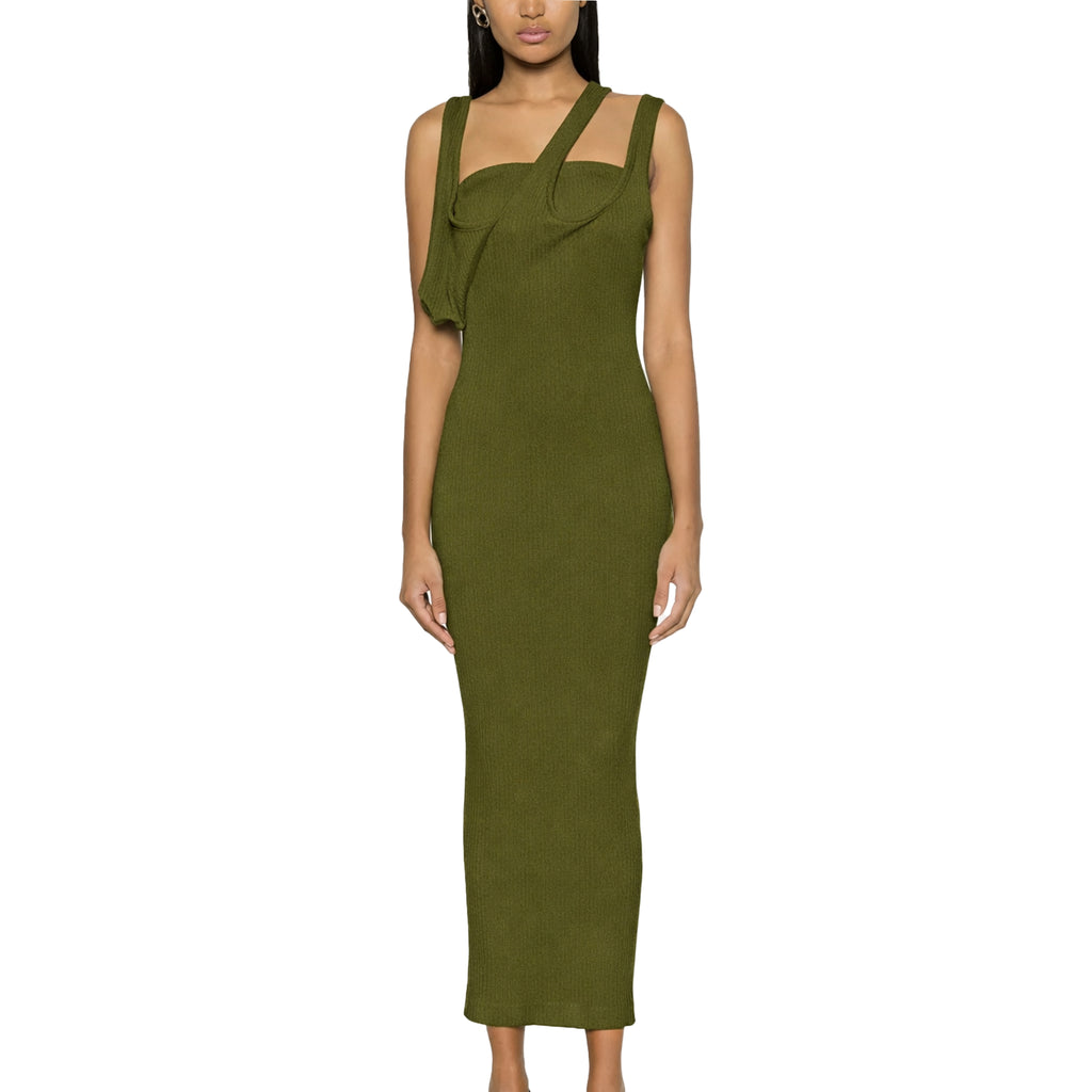 The Attico Women Dress Asimmetrico Green