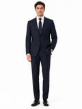 Ermenegildo Zegna Fabric Men Suit Wool Navy Blue