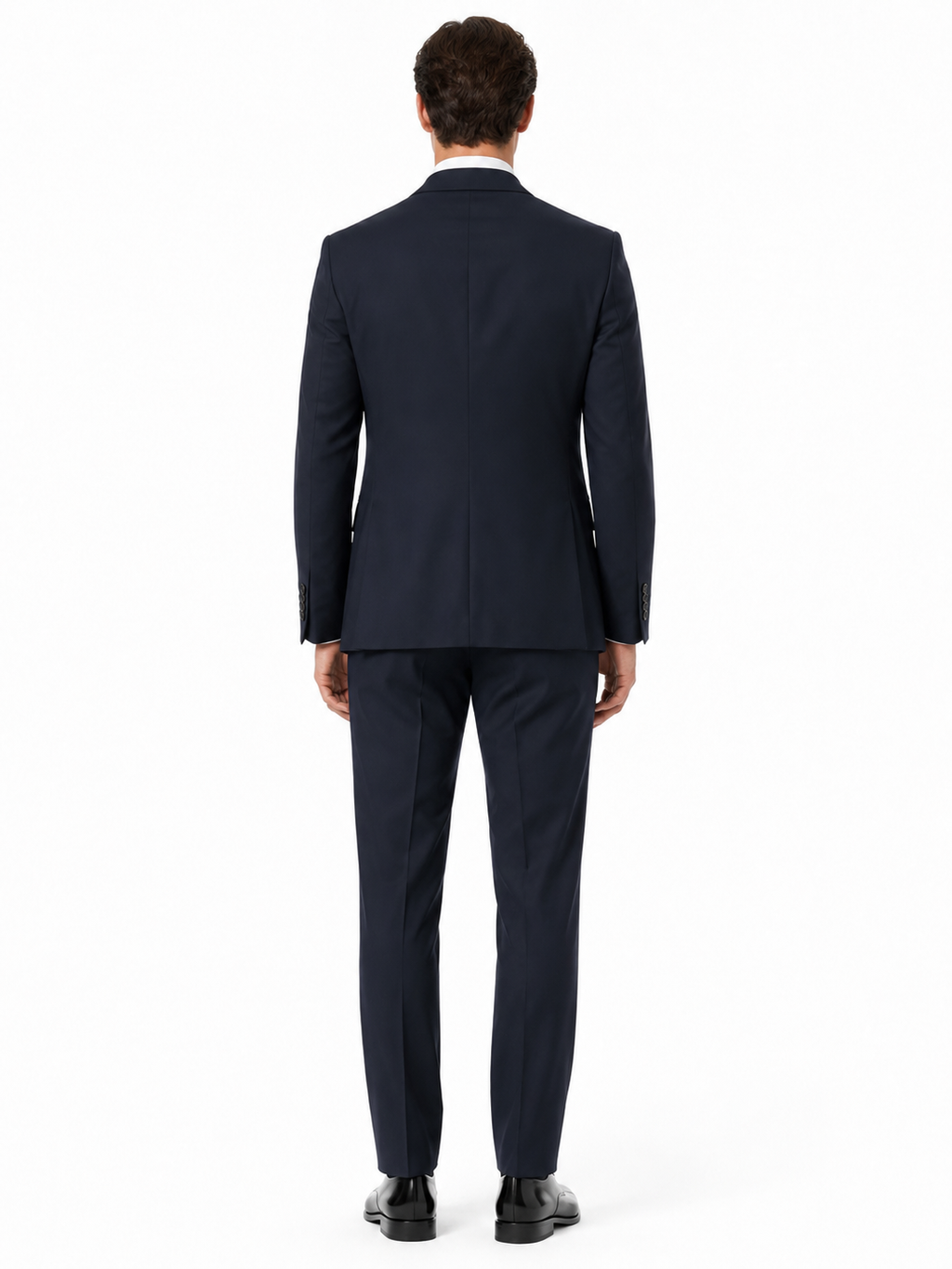 Ermenegildo Zegna Fabric Men Suit Wool Navy Blue