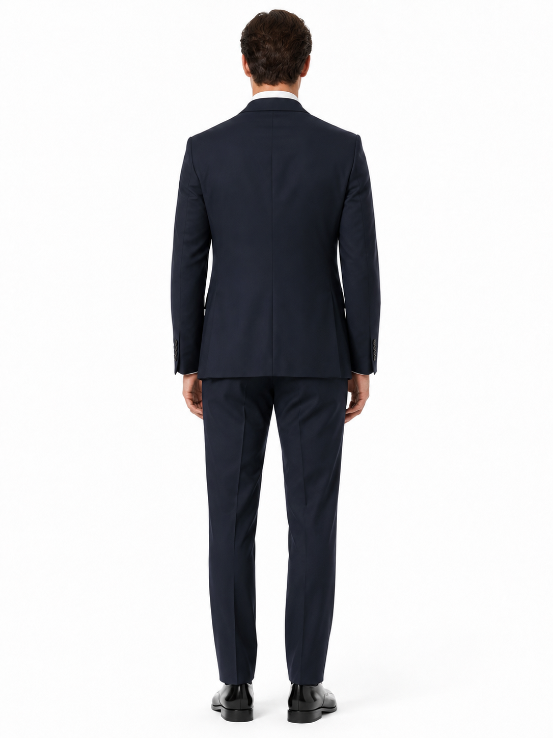 Ermenegildo Zegna Fabric Men Suit Wool Navy Blue