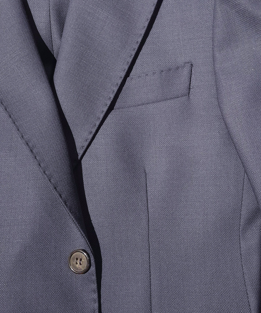 Ermenegildo Zegna Fabric Men Suit Wool Navy Blue