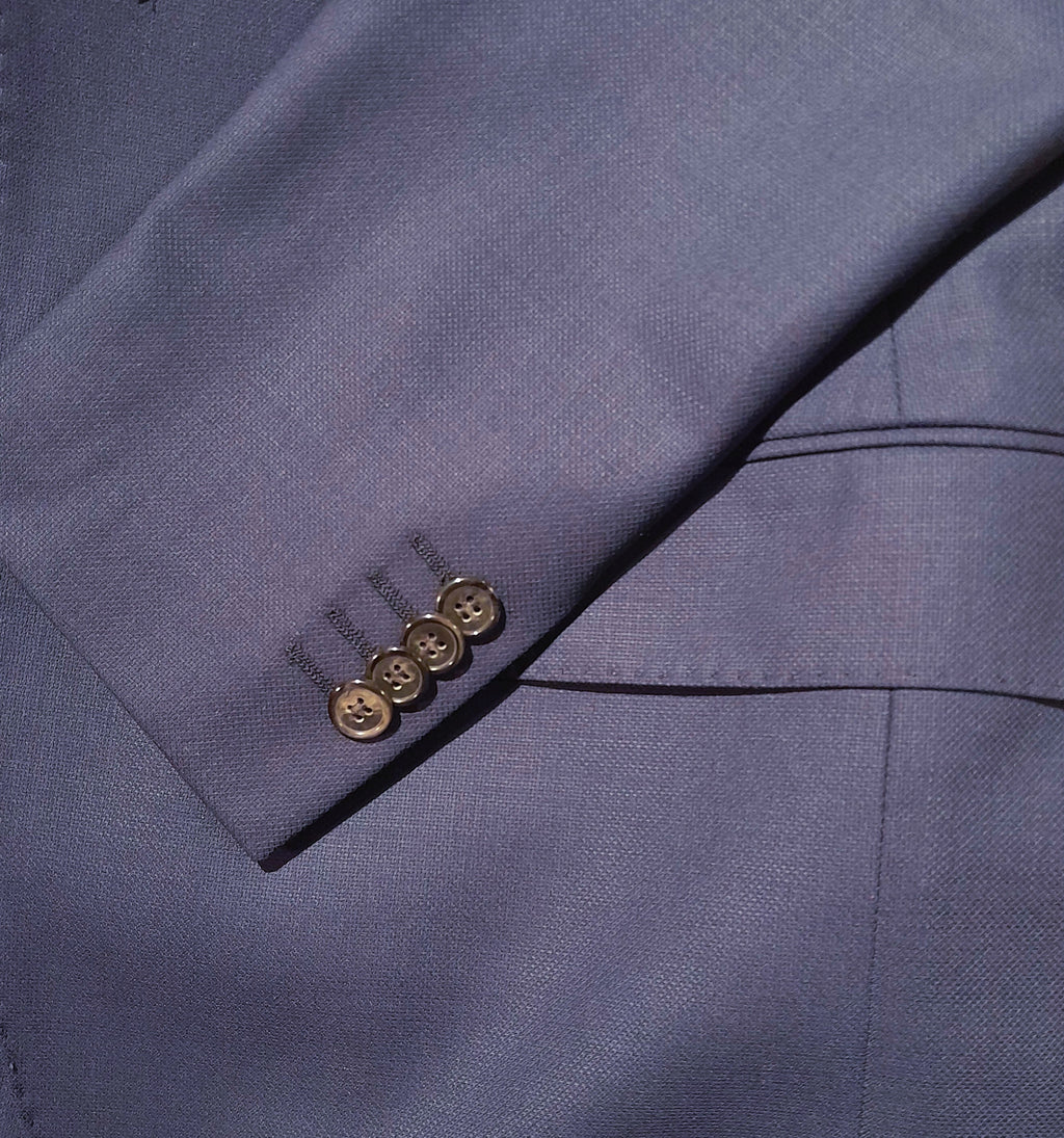 Ermenegildo Zegna Fabric Men Suit Wool Navy Blue
