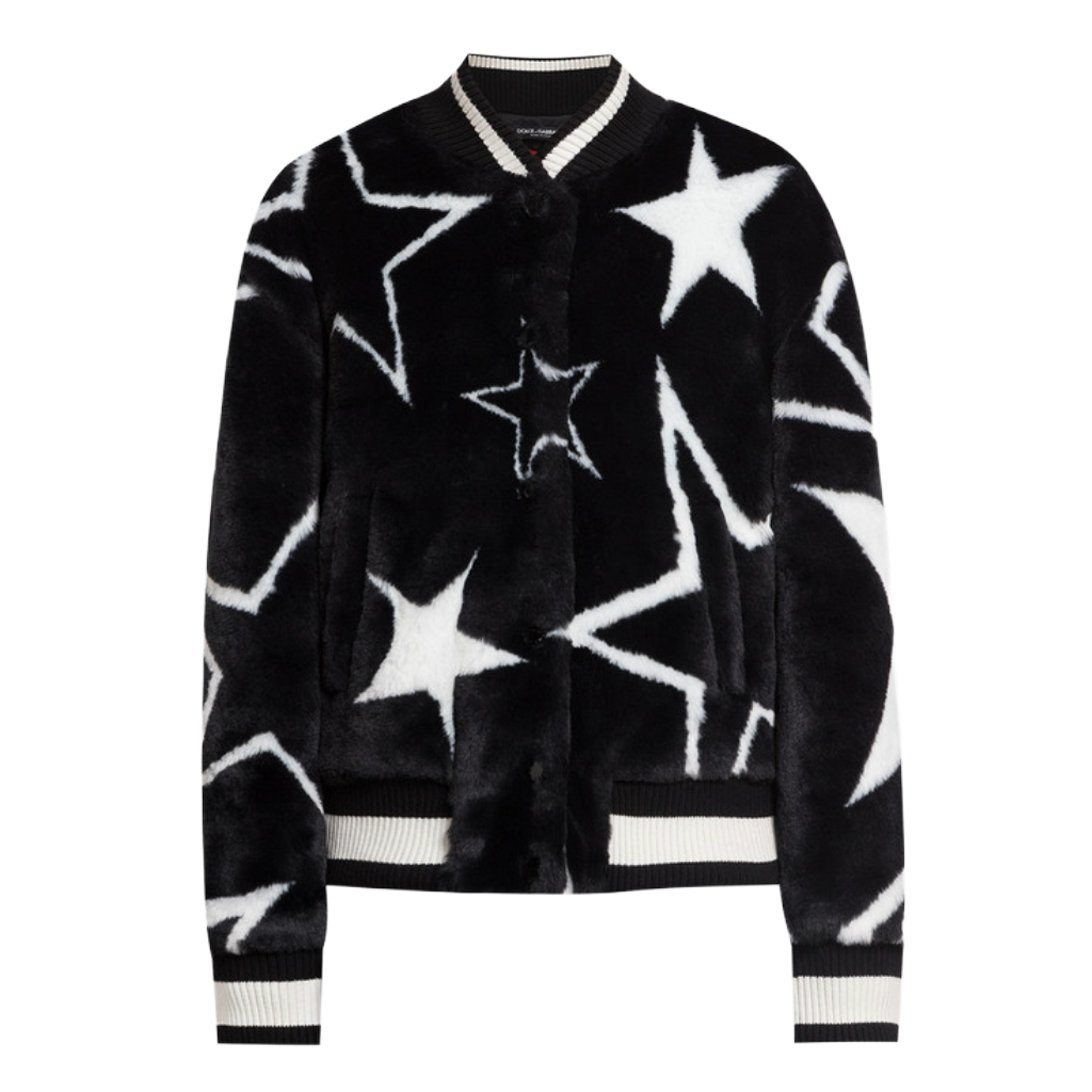 Dolce & Gabbana Women Bomber Stelle Black