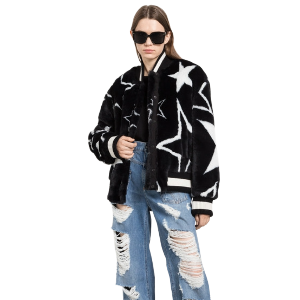 Dolce & Gabbana Women Bomber Stelle Black