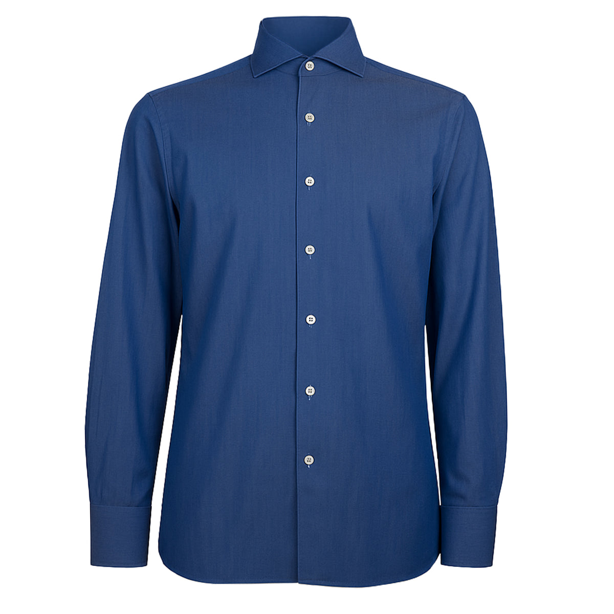 Loro Piana Fabric Men Shirt Sleeve Long Blue