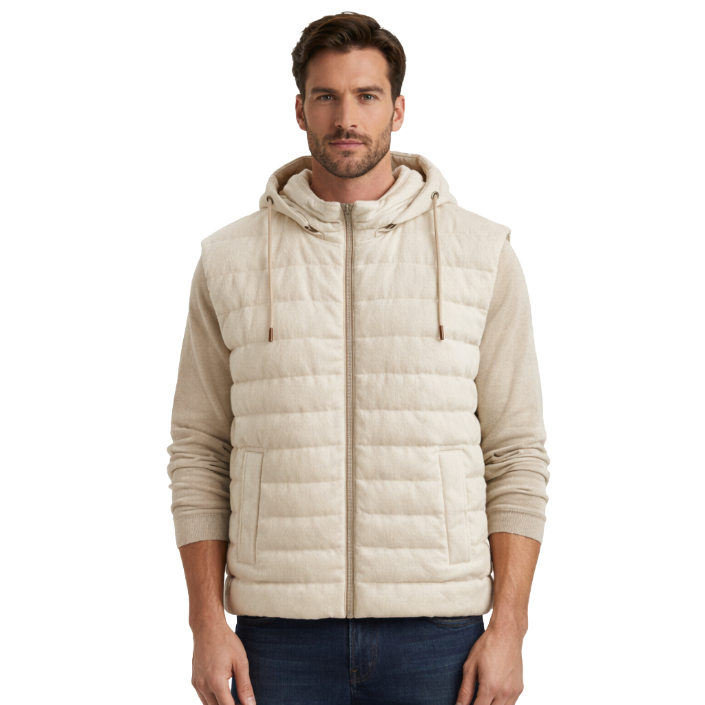 Herno Men Vest Quilted White