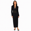 Balmain Women Dress Ribbed Black