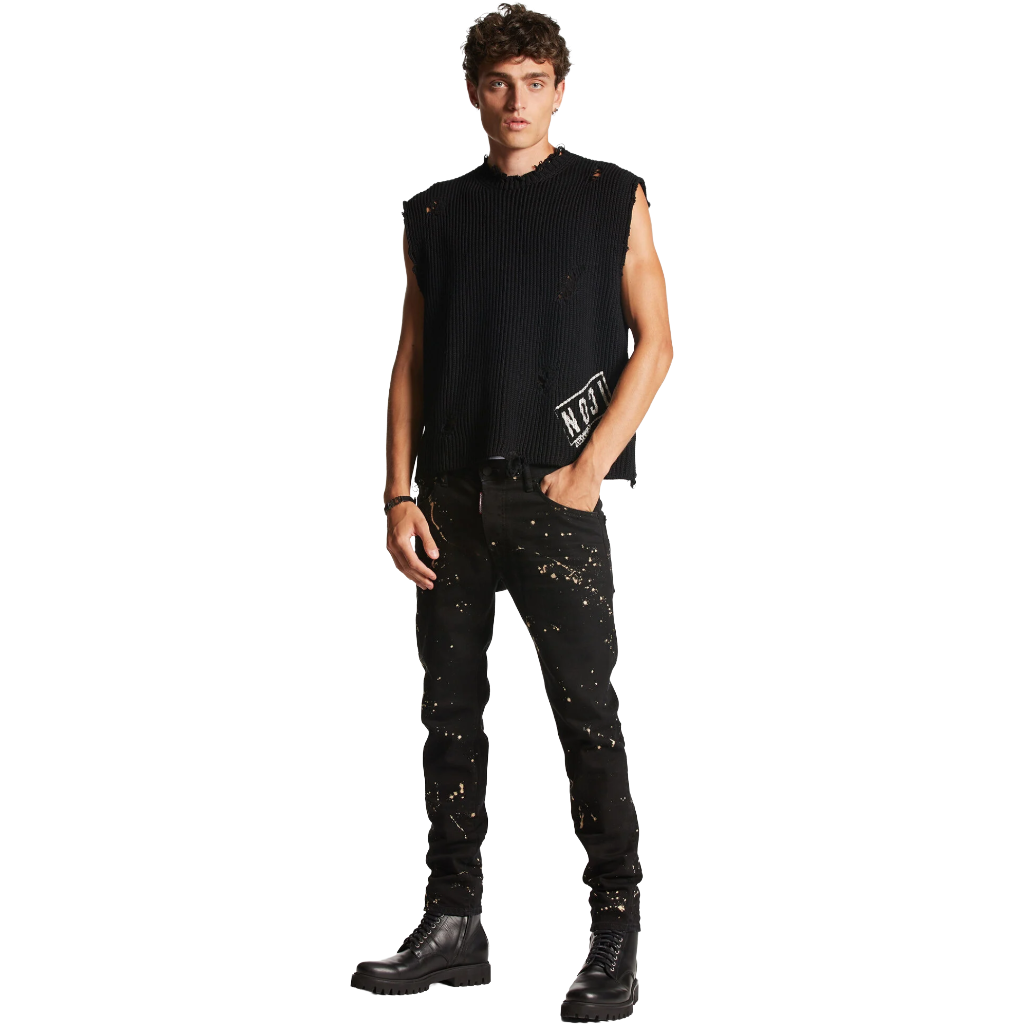 Dsquared2 Men Milky Wash Jeans Black