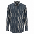 Dolce & Gabbana Men Shirt Print Teschi Blue