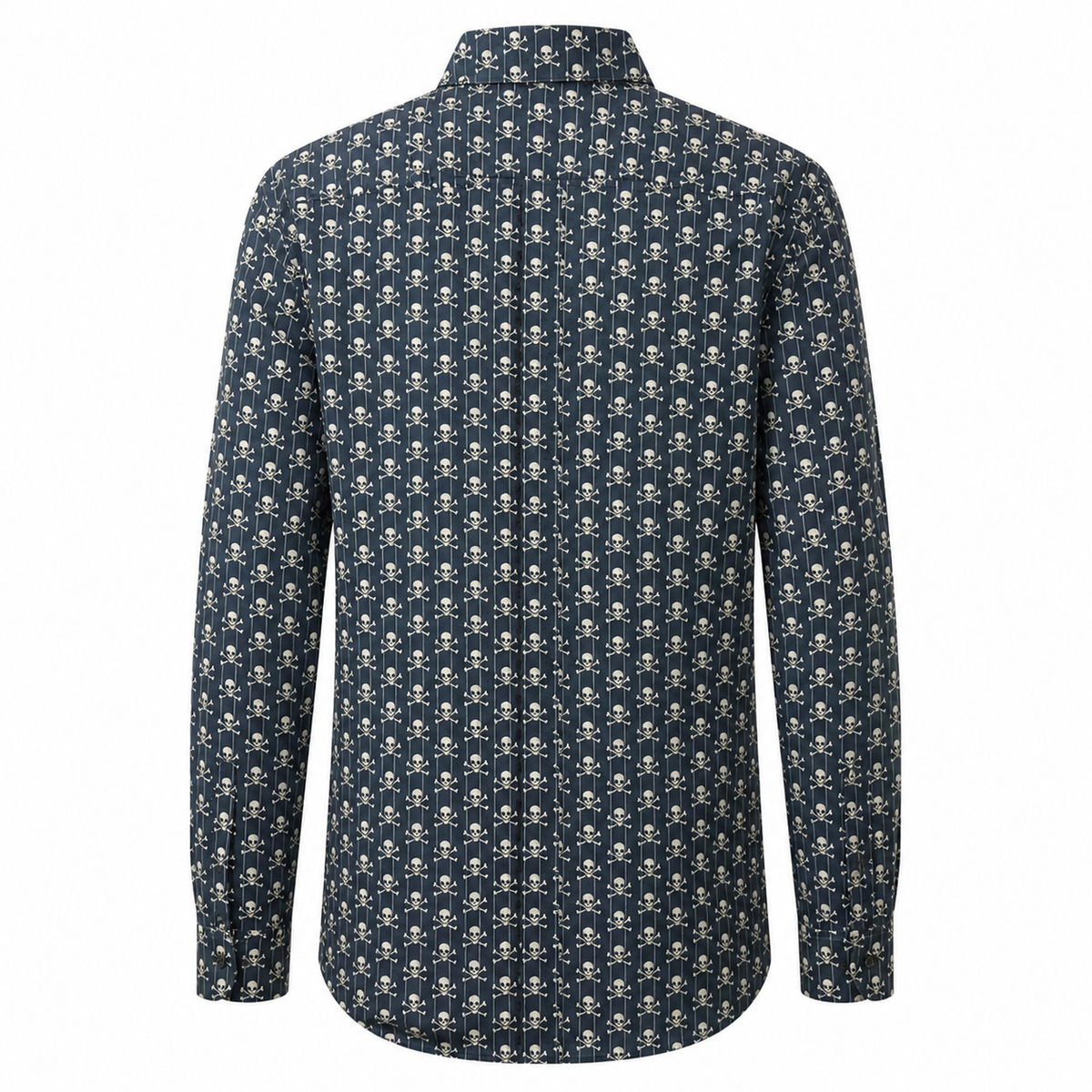 Dolce & Gabbana Men Shirt Print Teschi Blue