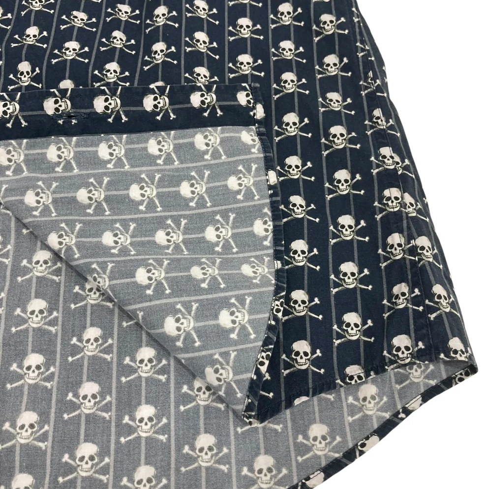 Dolce & Gabbana Men Shirt Print Teschi Blue