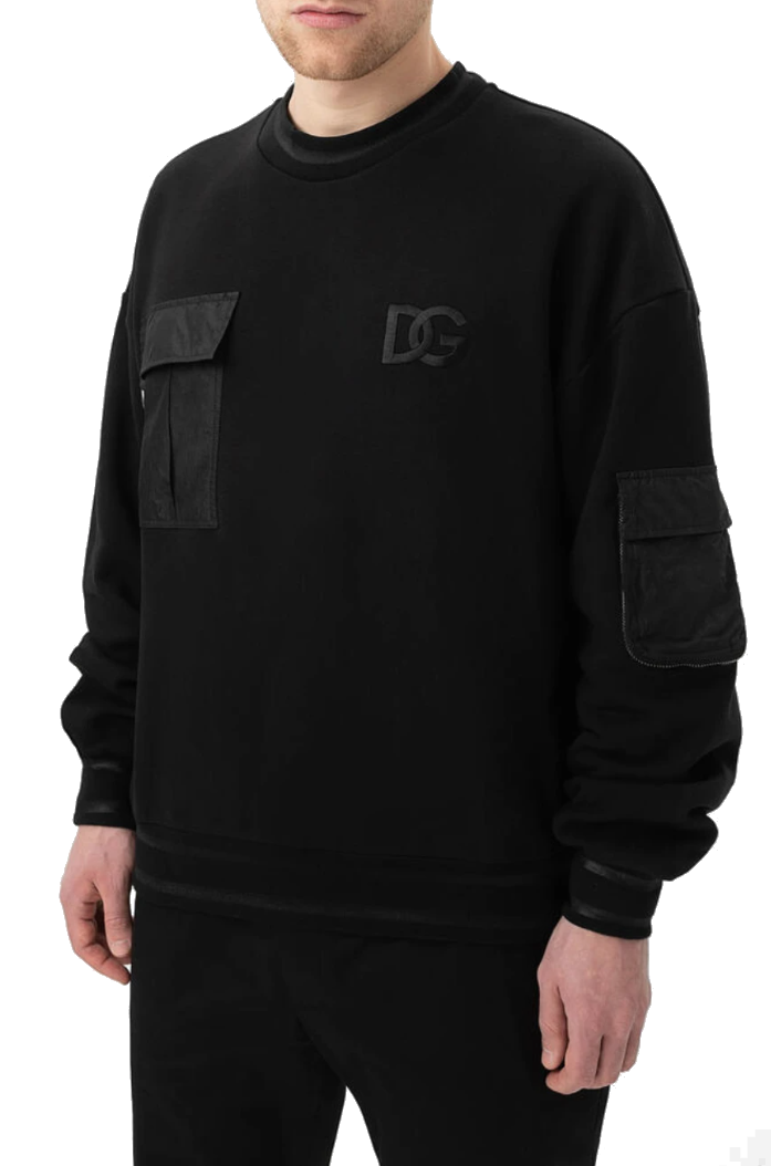 Dolce & Gabbana Men Sweatshirt multi-tasca Black