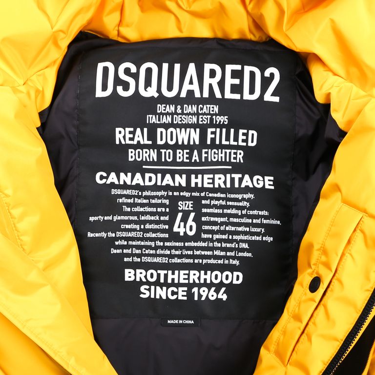 Dsquared2 Men Kaban Jacket Yellow