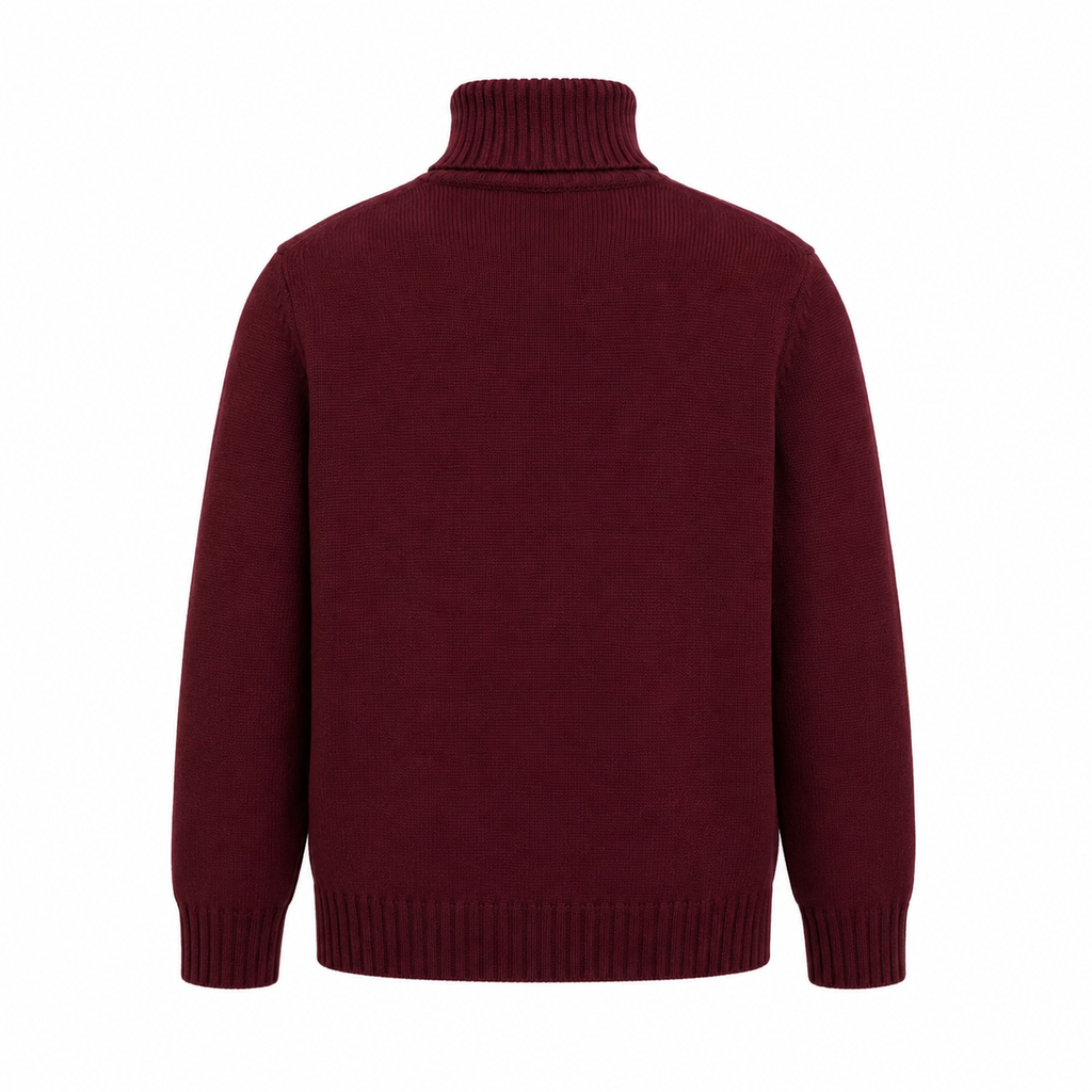 Alpha Studio Men Turtleneck Wool Red