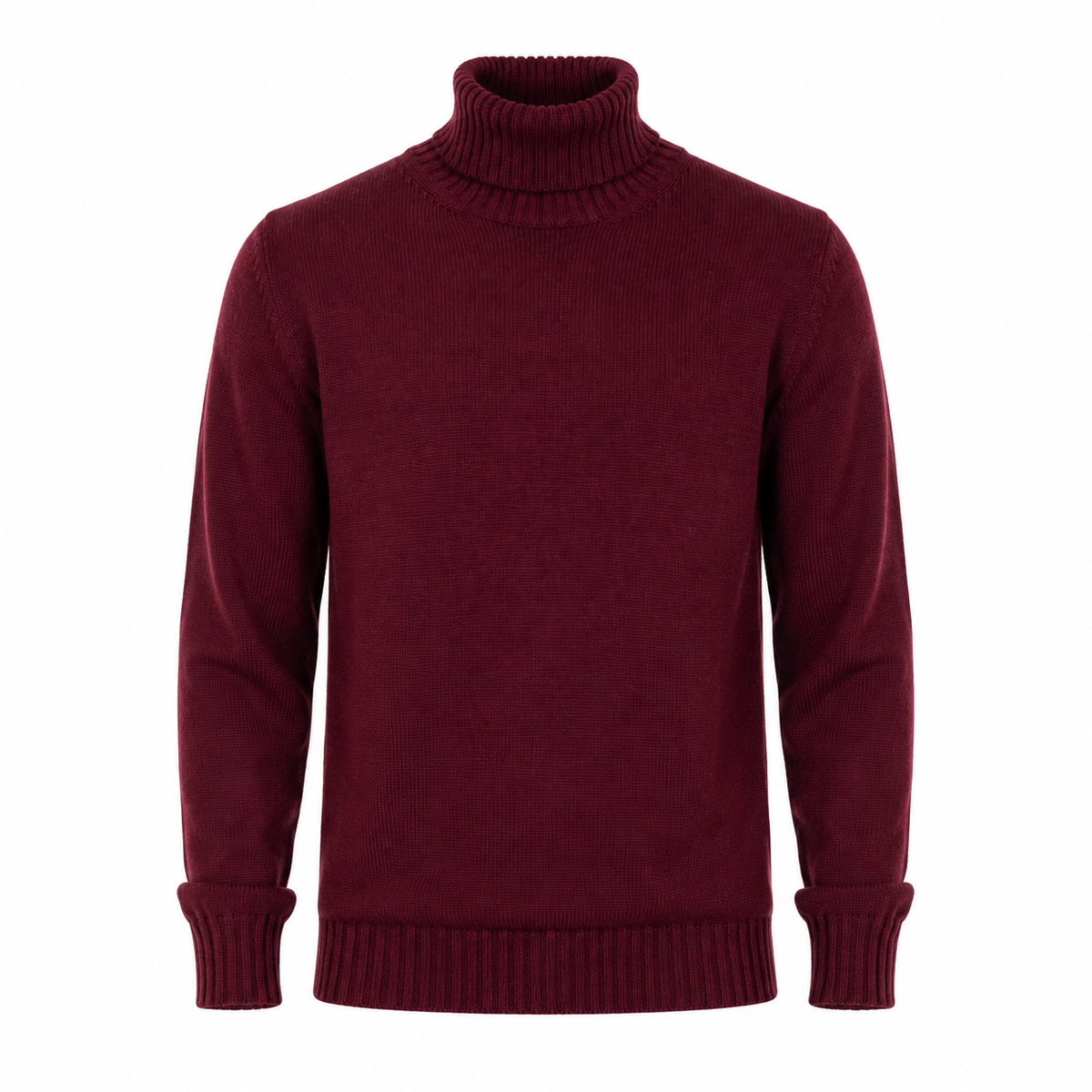 Alpha Studio Men Turtleneck Wool Red