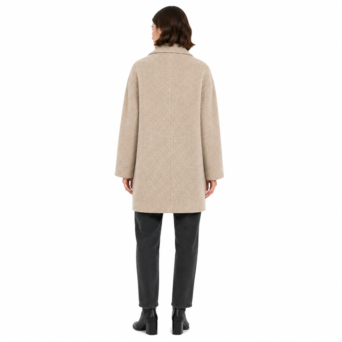 Bagutta Women Coat Wool Double-Breasted Beige