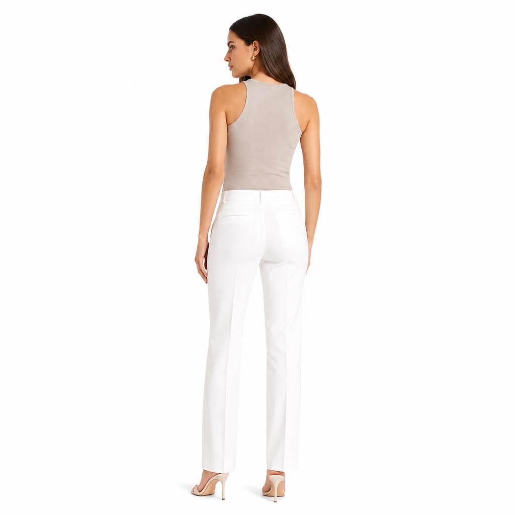 Pinko Women Trousers Bello White