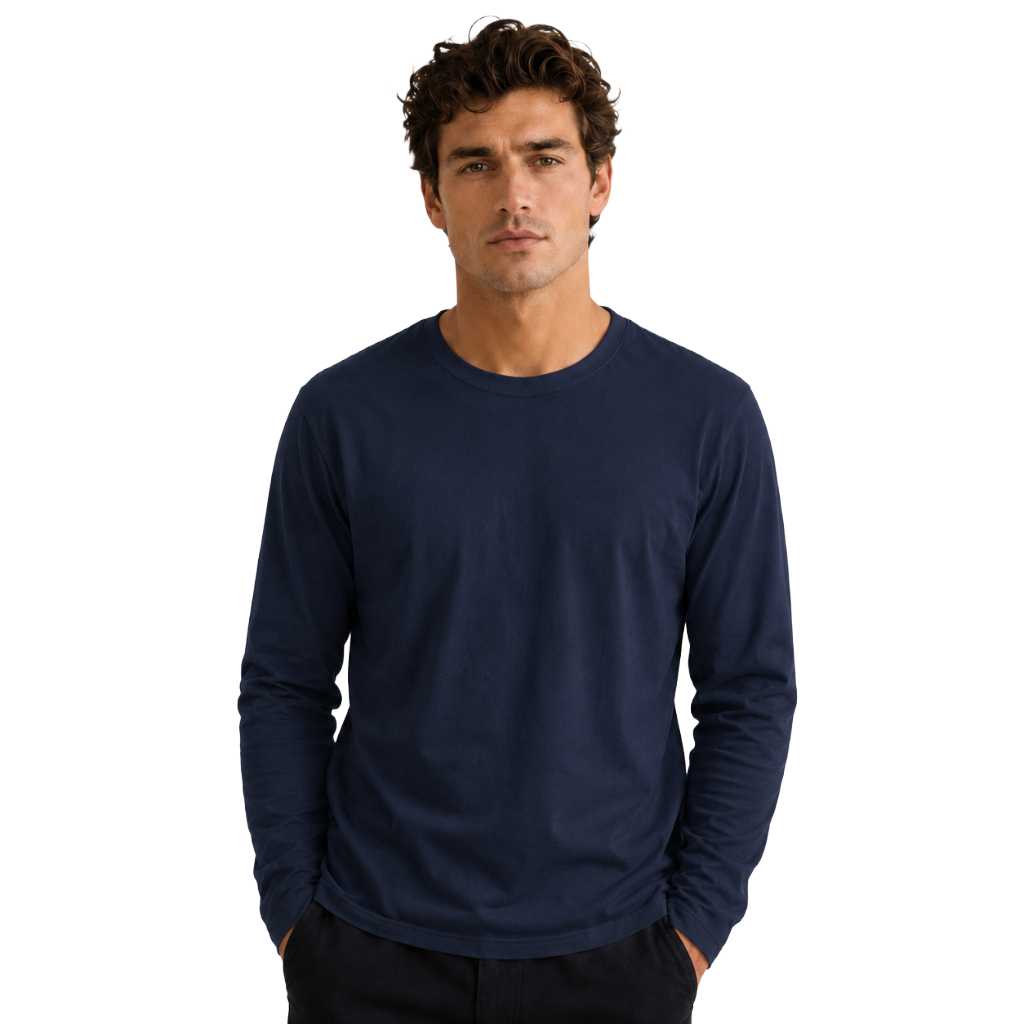 Alpha Studio Men T-Shirt Jersey Stretch Blue