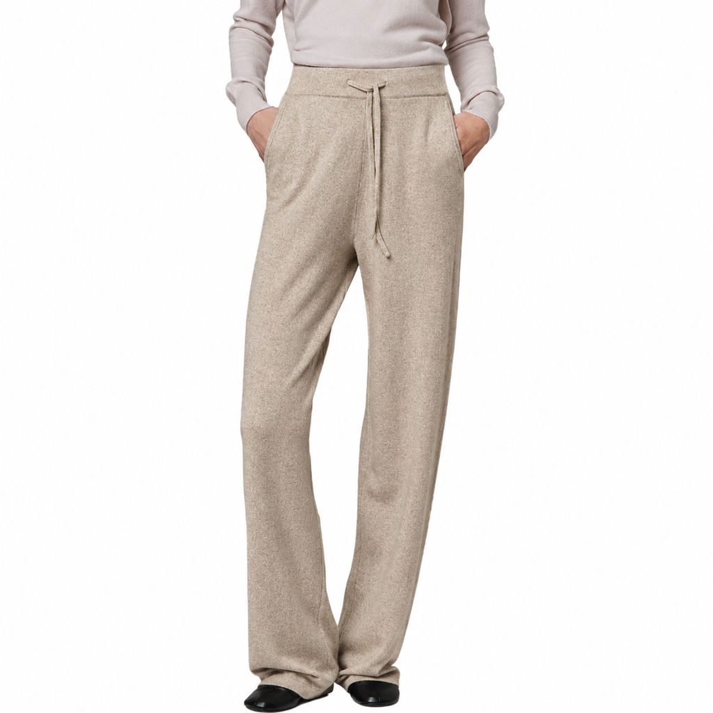 Alpha Studio Women Panta Wide Leg Mix Shapes Trousers Beige