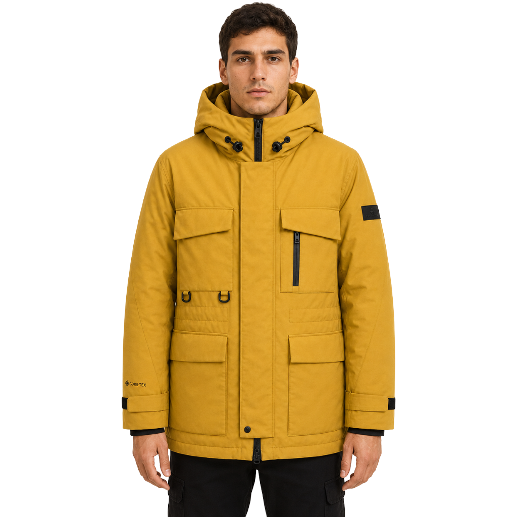 Peuterey Men Jacket Quarters Fur Yellow