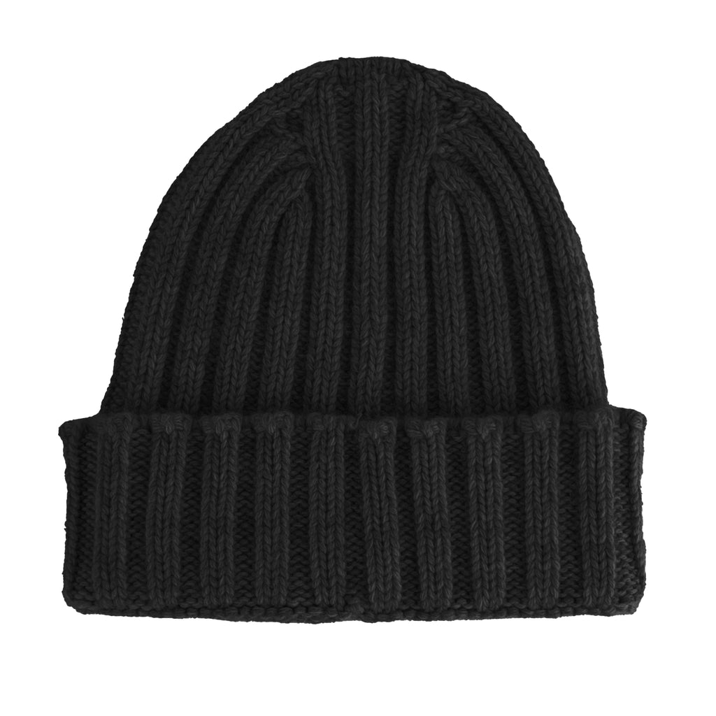 100% Cashmere Unisex Beanie Cashmere Black