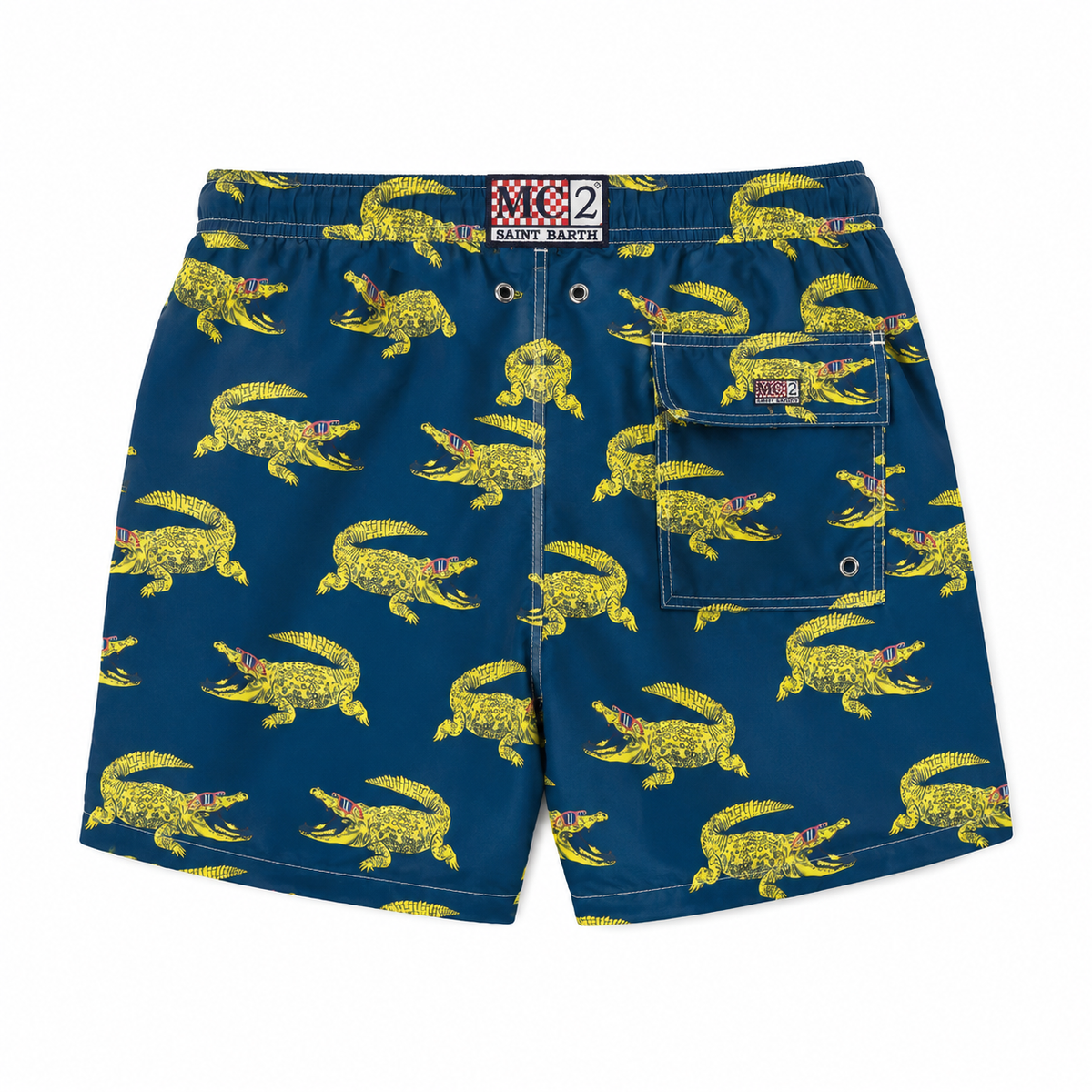MC2 Saint Barth Men Swimsuit Alligator Blue