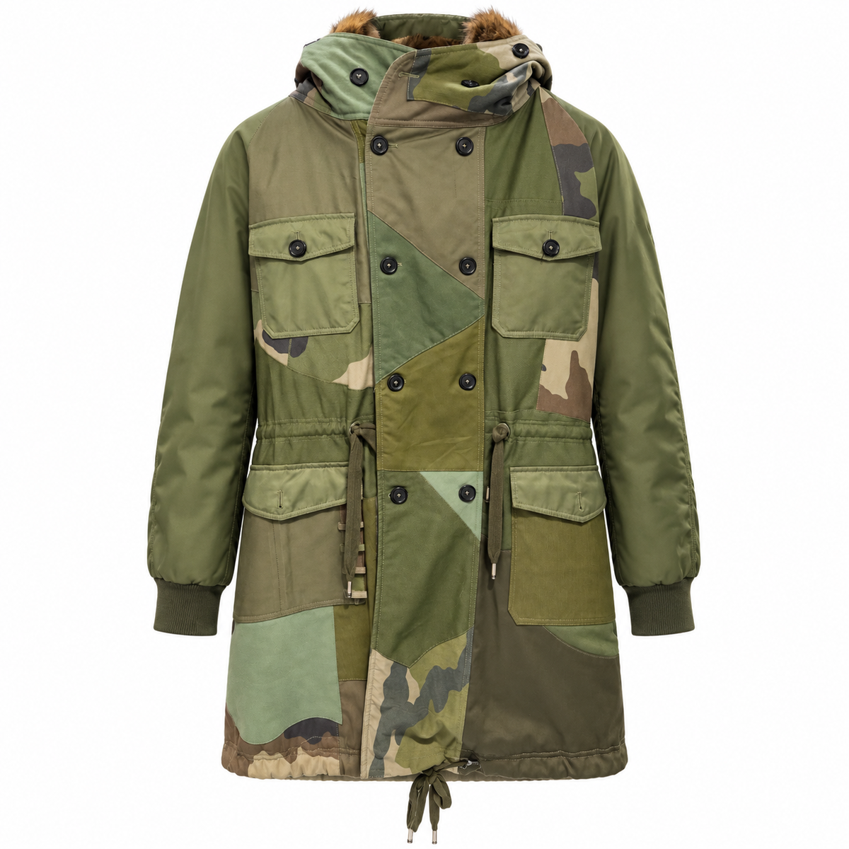 Dolce & Gabbana Men Jacket Mimetica Pelliccia Green