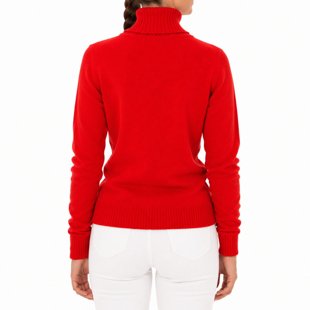 Emilio Romanelli Women Knit Cashmere Turtleneck Red