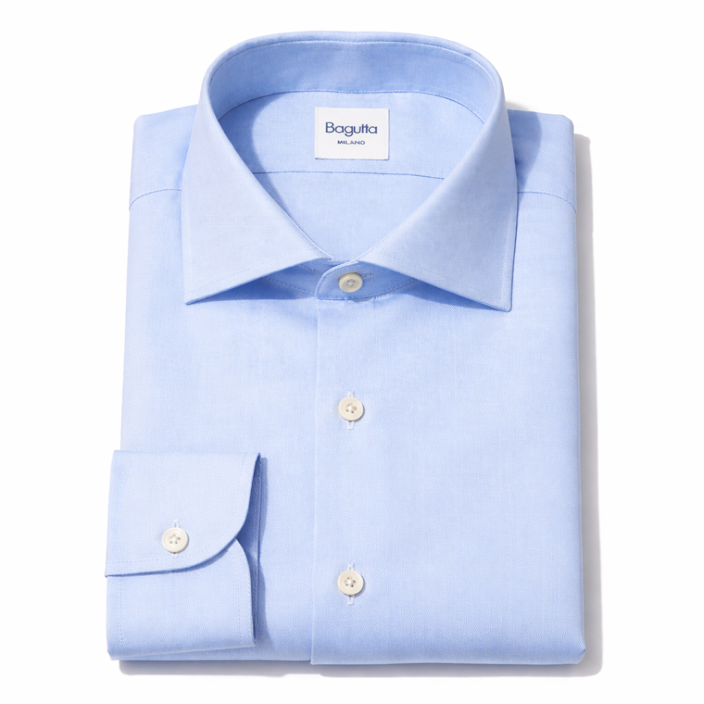 Bagutta Men Shirt Walter Neck Francese Light Blue