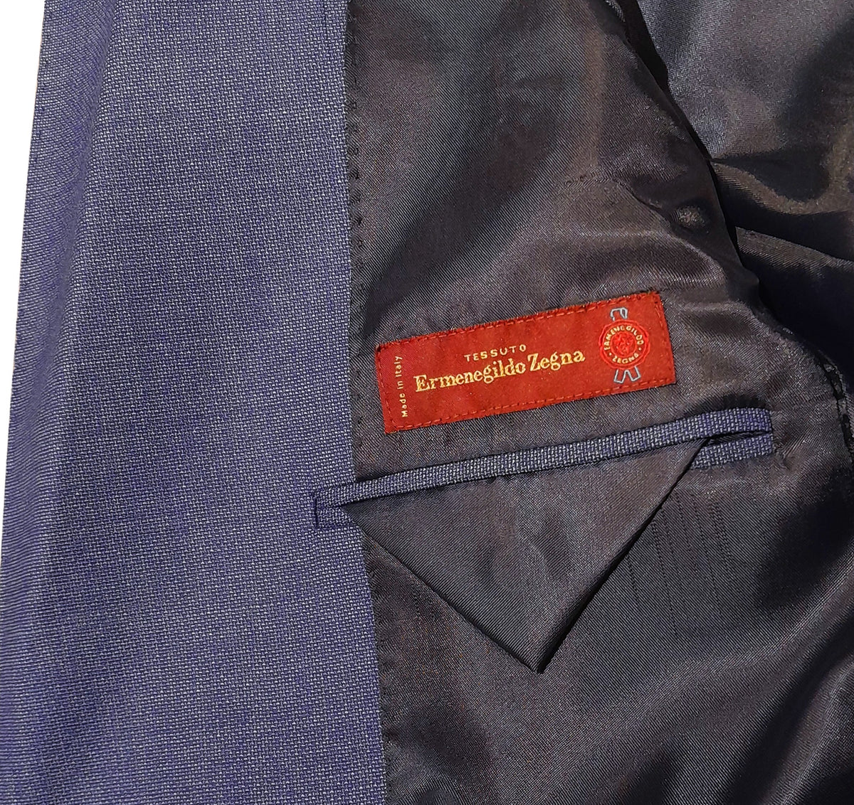Ermenegildo Zegna Fabric Men Suit Wool Royal Blue