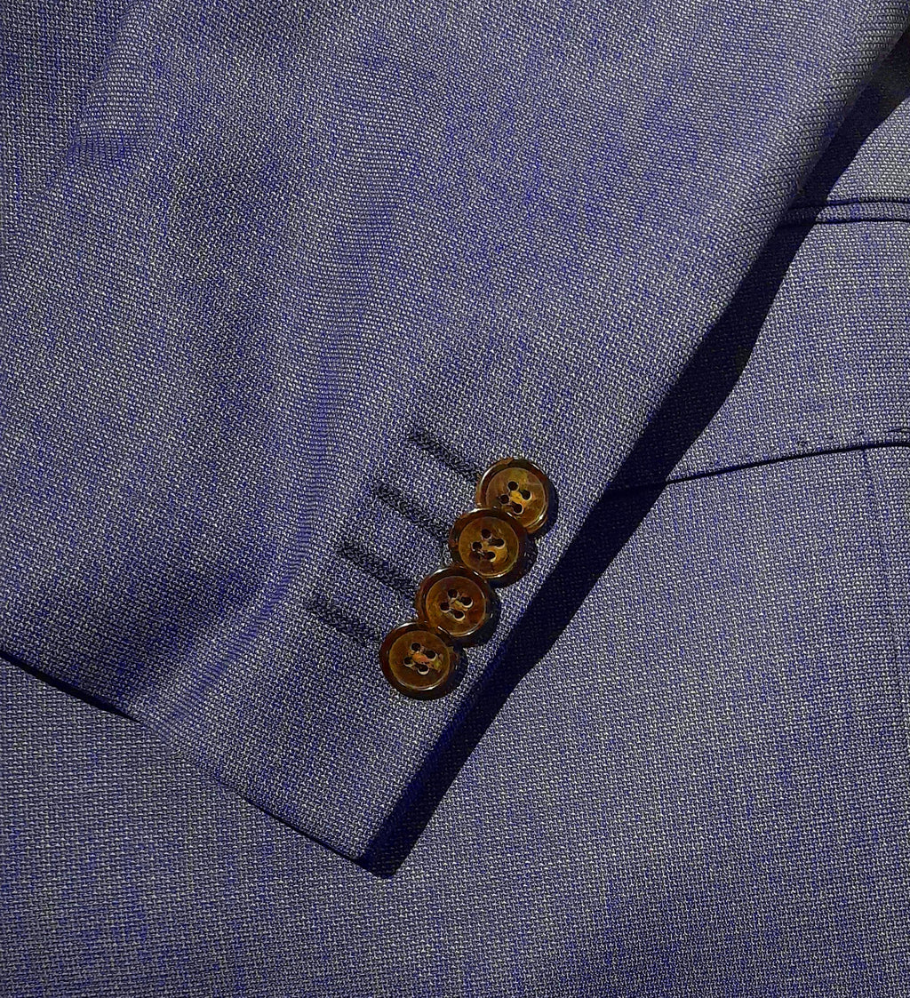 Ermenegildo Zegna Fabric Men Suit Wool Royal Blue