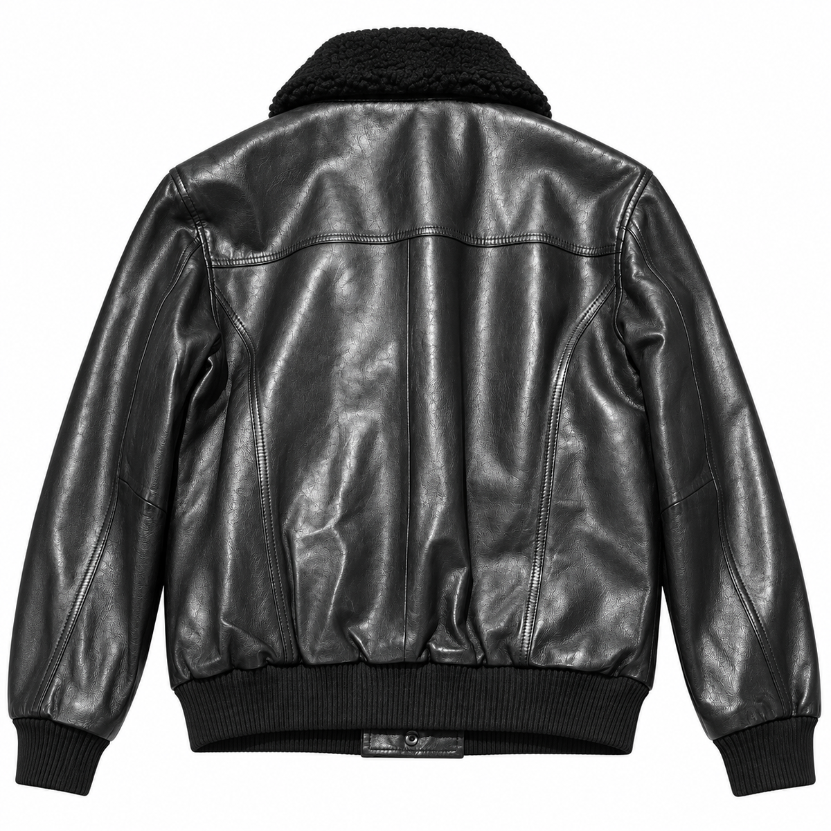 Emilio Romanelli Men Jacket Leather Colletto Pelliccia Black