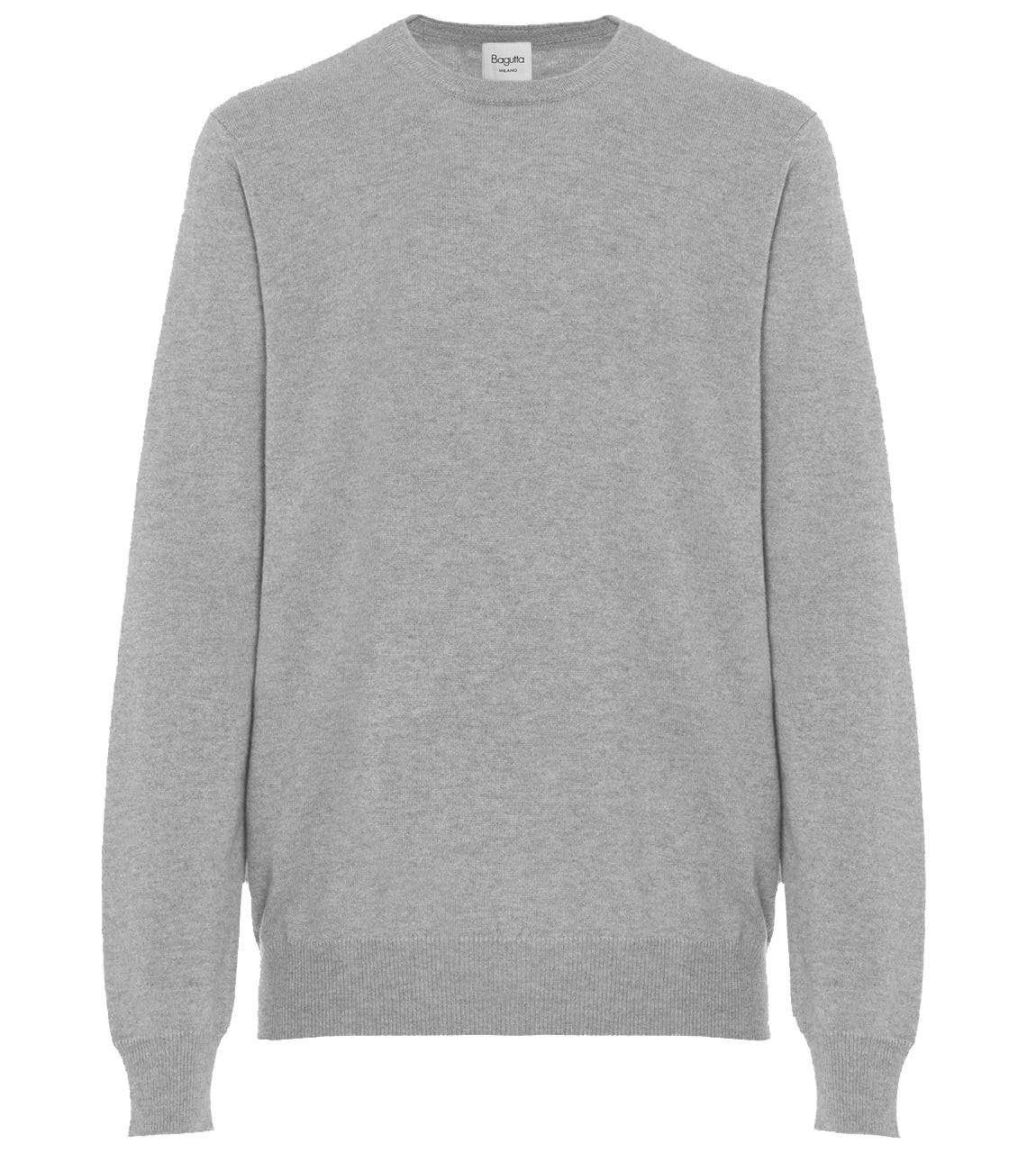 Bagutta Men Crew Neck Gauge Sweaters Grey