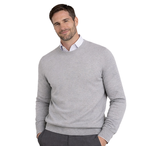 Bagutta Men Crew Neck Gauge Sweaters Grey