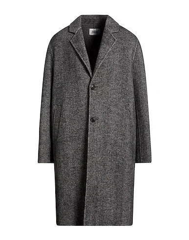 Alpha Studio Men Lapel Long Coats Grey