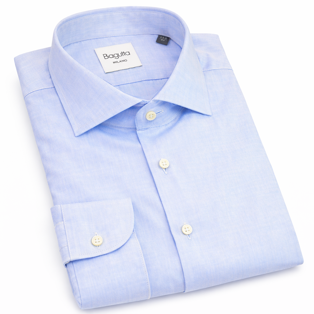Bagutta Men Shirt Uomo Walter Light Blue