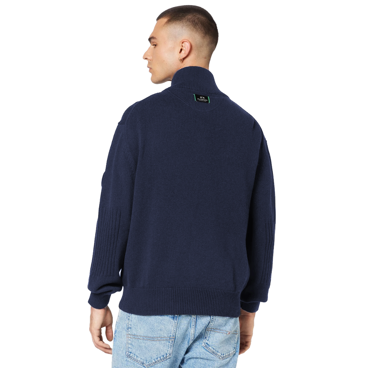 La Martina Men Full Zip Sweater Blue