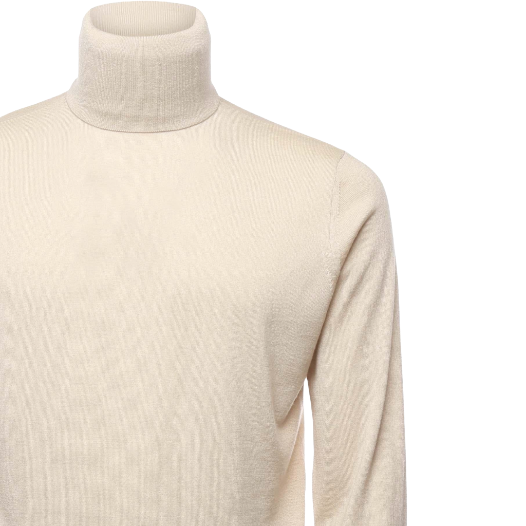 Alpha Studio Men Knit Ciclista Silk Cashmere Beige