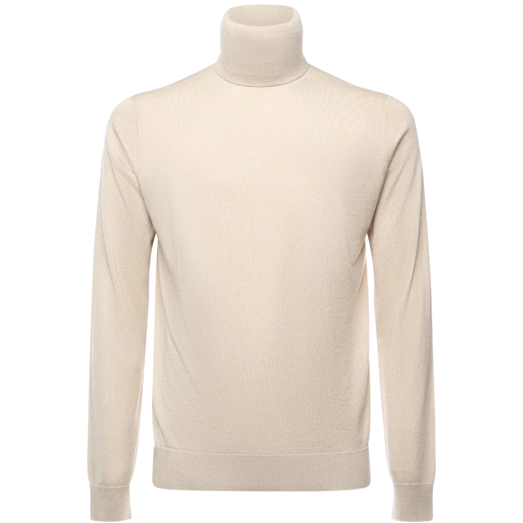 Alpha Studio Men Knit Ciclista Silk Cashmere Beige