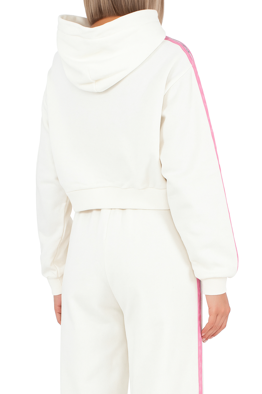 Comme Des Fuckdown Women Sweatshirt Short Hooded White