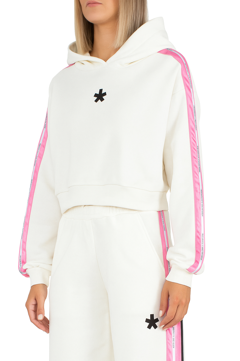 Comme Des Fuckdown Women Sweatshirt Short Hooded White