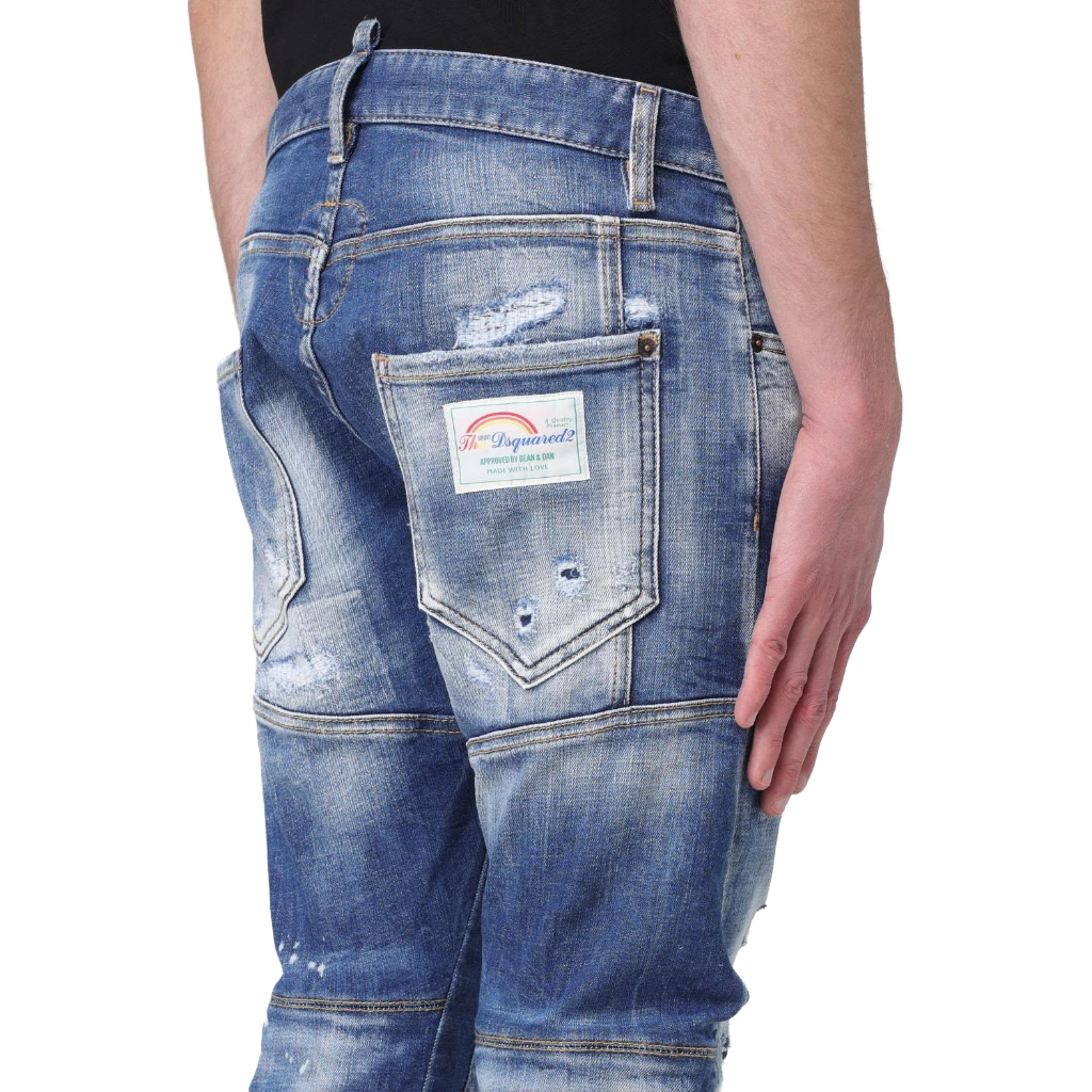 Dsquared2 Men Denim Tidy Biker Jeans Blue