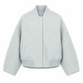 Loro Piana Fabric Women Bomber Ghiaccio Ice
