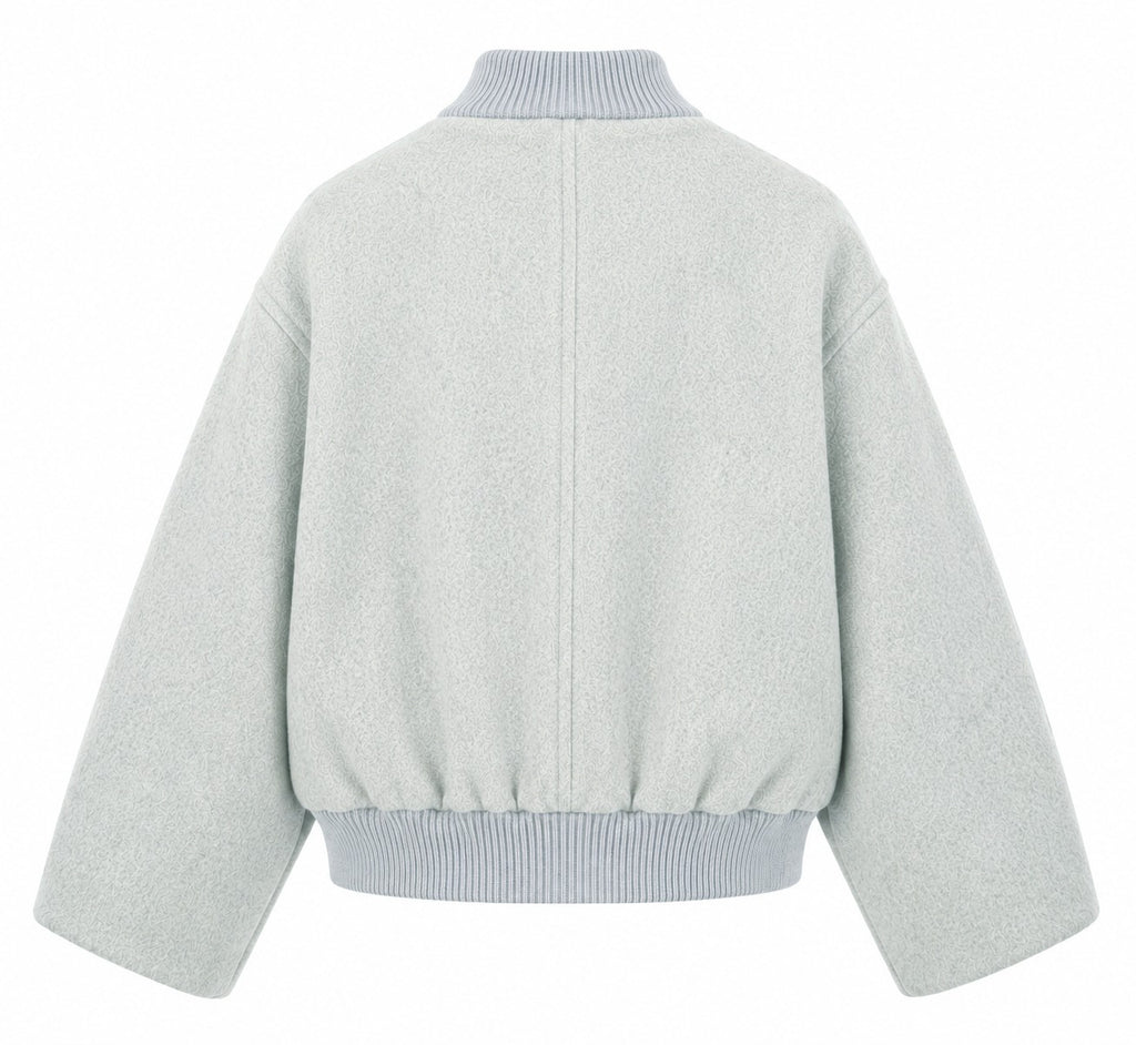 Loro Piana Fabric Women Bomber Ghiaccio Ice