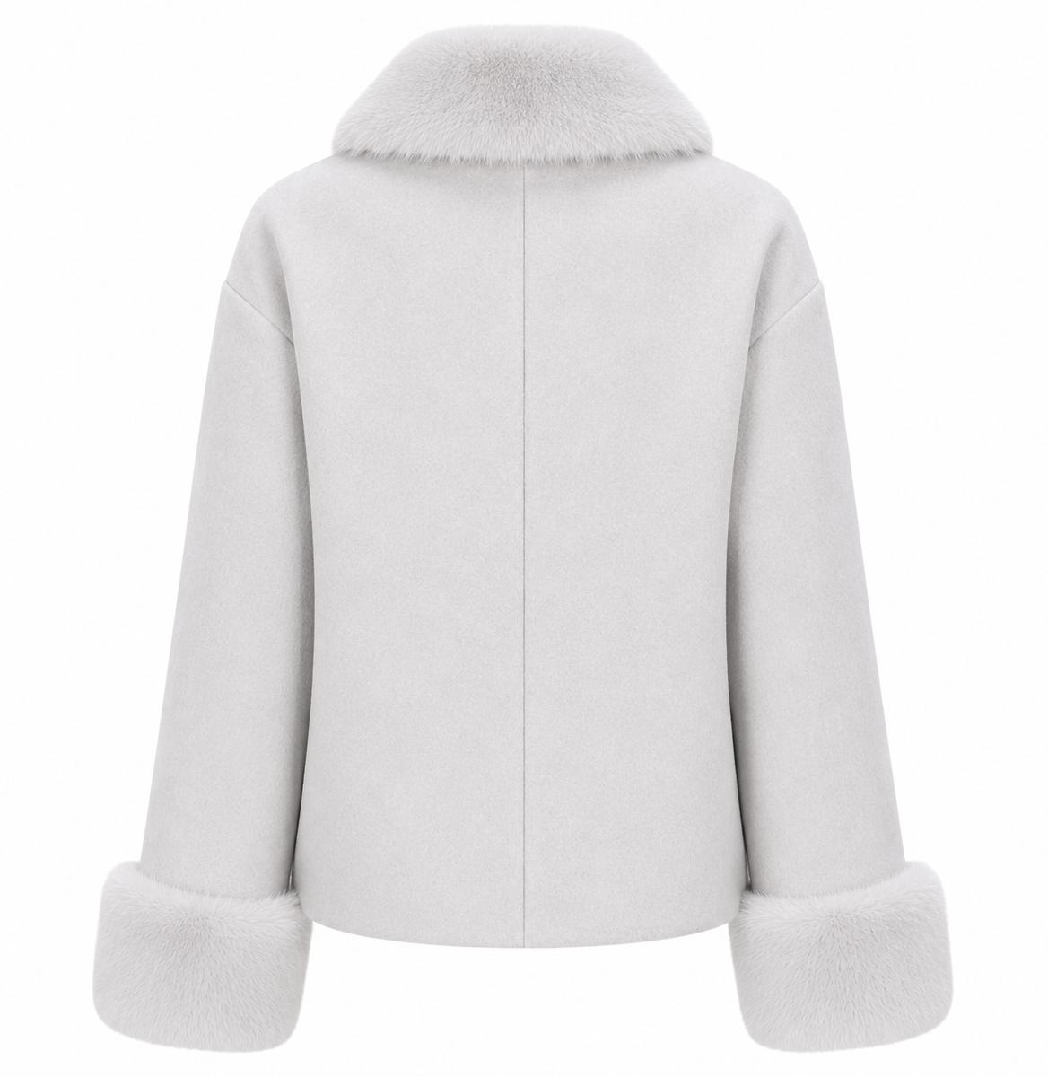 Loro Piana Fabric Women Coat Short Pelliccia Ice