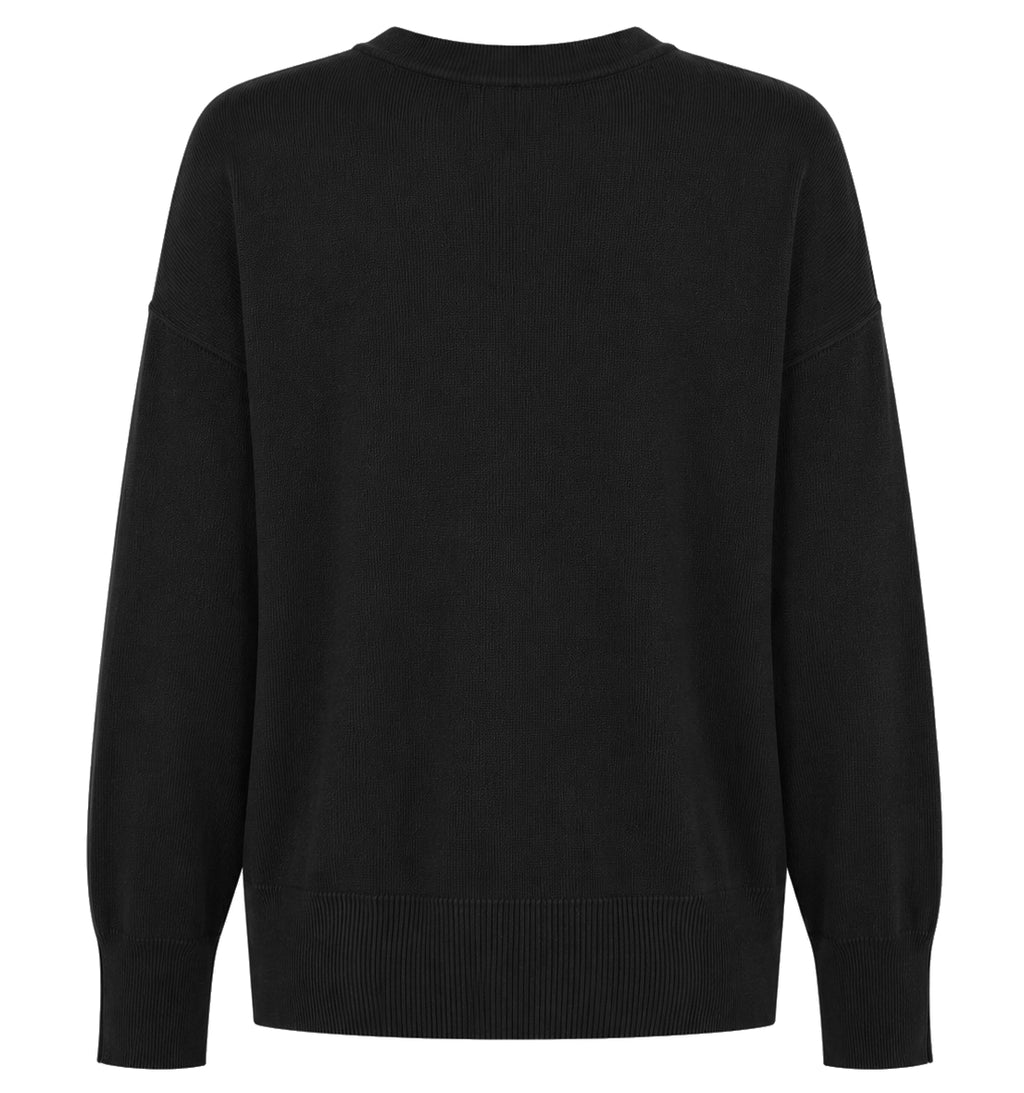 Alpha Studio Women Crew Neck seta-cashmere Sweaters Black