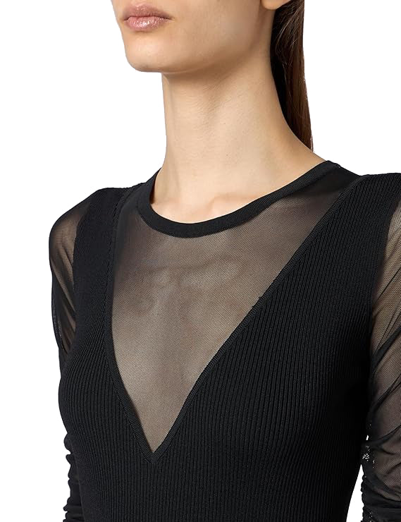 Pinko Women Dress Bergamotto Tulle Black