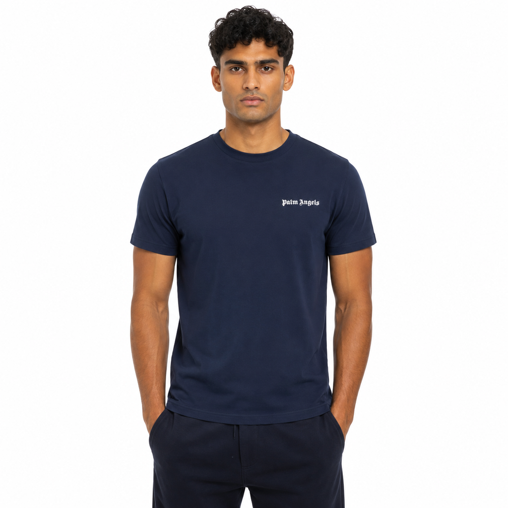 Palm Angels Men T-Shirt Blue