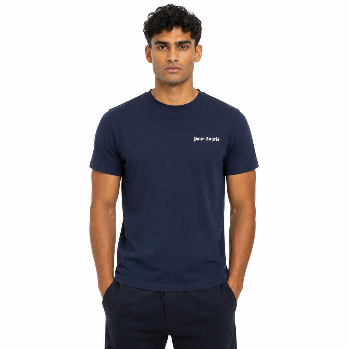 Palm Angels Men T-Shirt Blue
