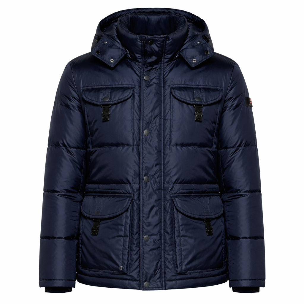 Peuterey Men Field Jacket Taffetà Blue